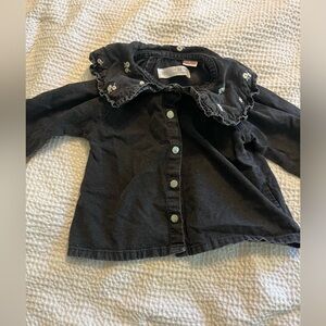 Zara black denim shirt